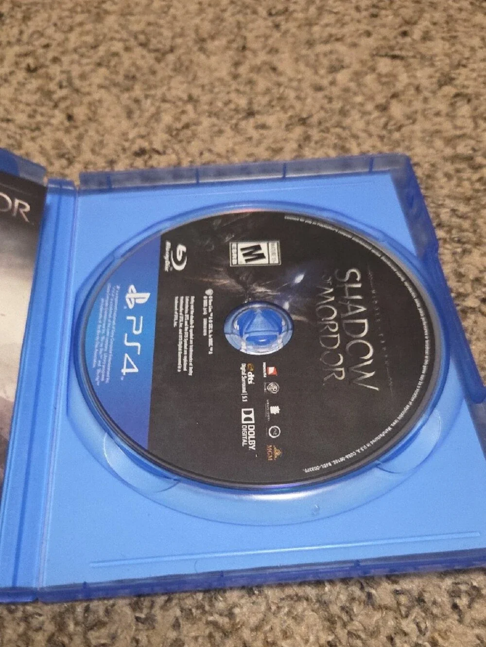 Sony PS4 Shadow of Mordor - Blue Case with Iconic Cover Art